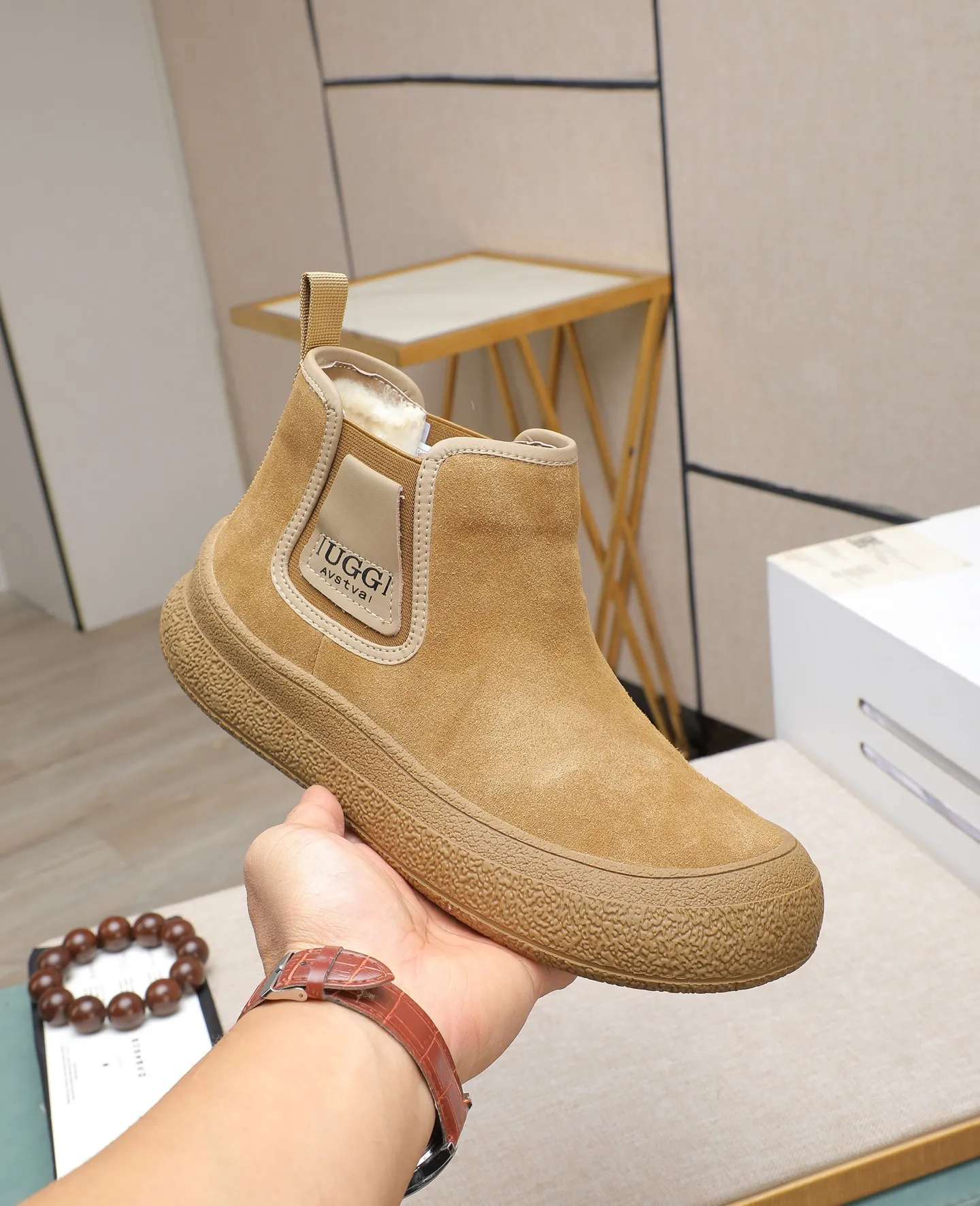 Men's shoes 💰580 IUGGI new retro presbyopia men's shoes, casual and versatile, full of high-end sense, fashionable, luxury and personalized style, joint model, retro presbyopia factor, full of handsome style, first layer suede cowhide, lining wool, rubber outsole, light and non-slip size: 39-44